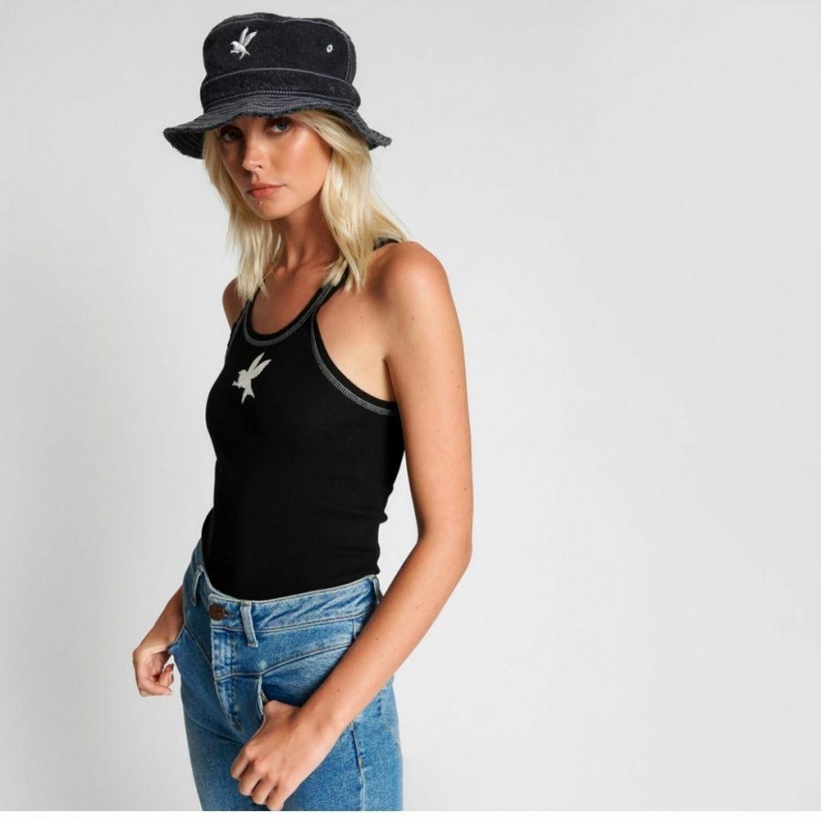 Denim Bucket Hat Womens Hats Caps And Beanies Colour is Double Bas