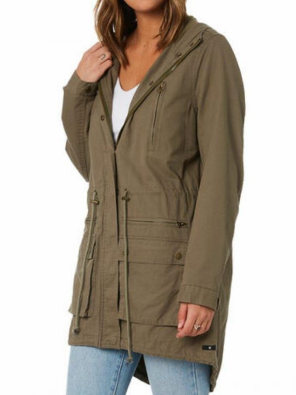 Territory Twill Anorak Womens Jackets Colour is Medium Olive