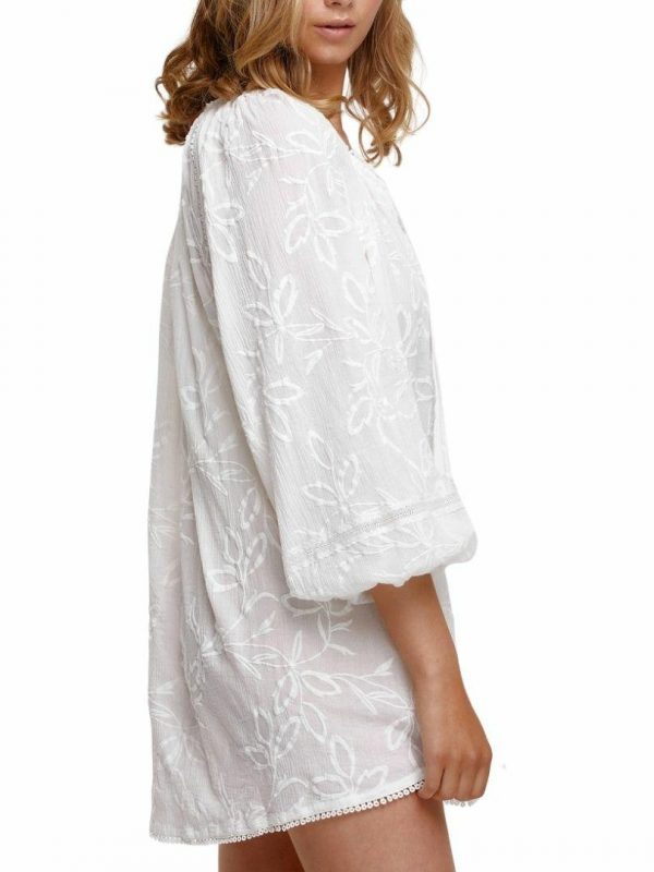 Isla Arlo Tunic Womens Skirts And Dresses Colour is Antique White