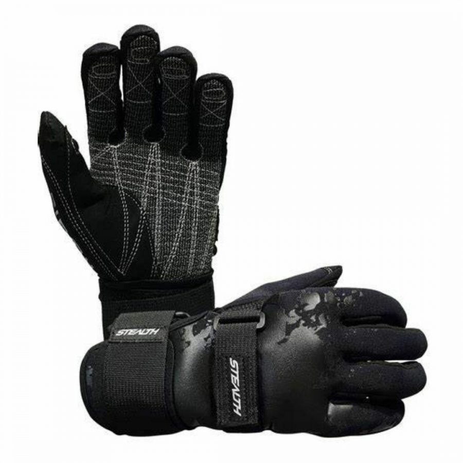 Stealth Gloves Mens Water Ski Accessories Colour is Black