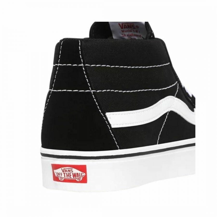 Comfycush Sk8-mid Unisex Shoes And Boots Colour is Black White