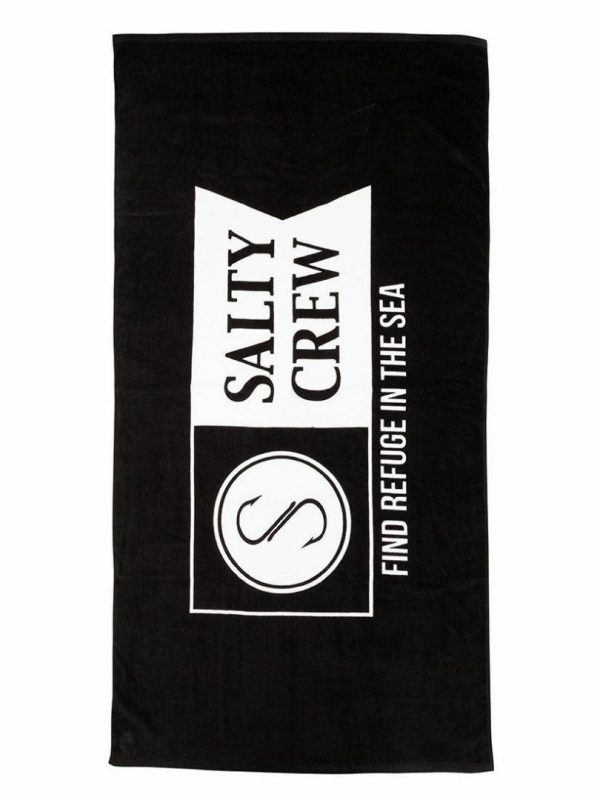 Alpha Refuge Towel Unisex Beach Accessories Colour is Black And White