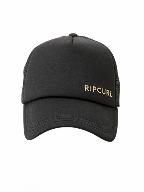 Classic Surf Trucker Womens Hats Caps And Beanies Colour is Black/gold