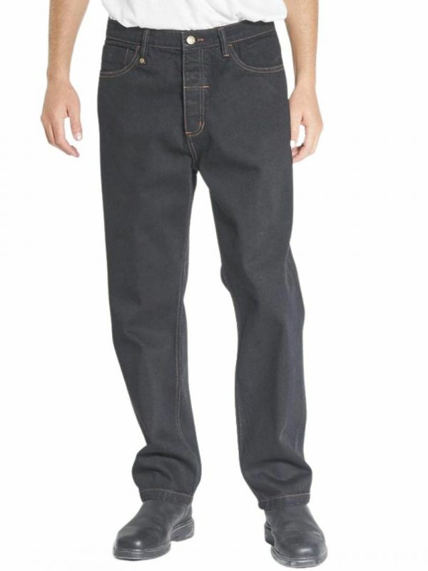 Slacker Denim Jean Mens Pants And Jeans Colour is Black Tobacco Stitch