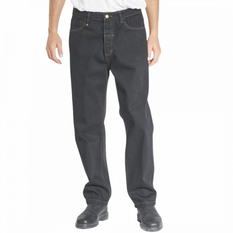 Slacker Denim Jean Mens Pants And Jeans Colour is Black Tobacco Stitch