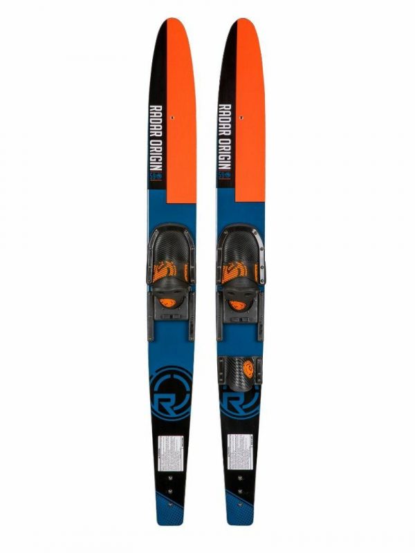 Origin Combo W/horseshoe Unisex Water Skis Colour is Black Blue Orange