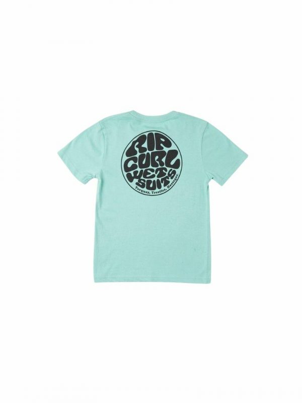 Wetsuit Icon Tee Kids Toddlers And Groms Tee Shirts Colour is Washed Aqua