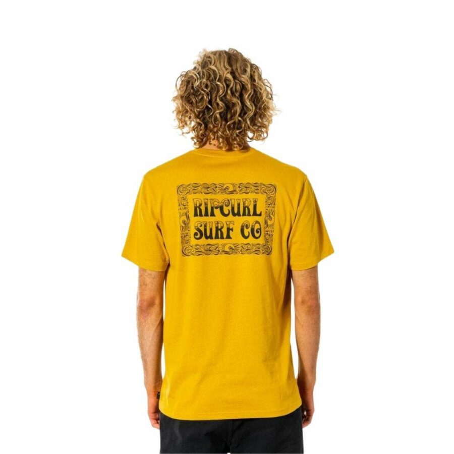 Coil Tee Mens Tee Shirts Colour is Mustard