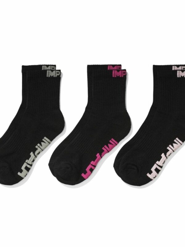 Everyday Sock 3pk Womens Roller Skates Colour is Black