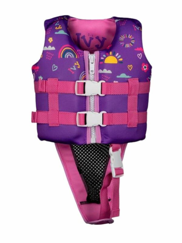 Junior Girls Vest 2-3 Kids Toddlers And Groms Bouyancy Vests Colour is Groovy Grape