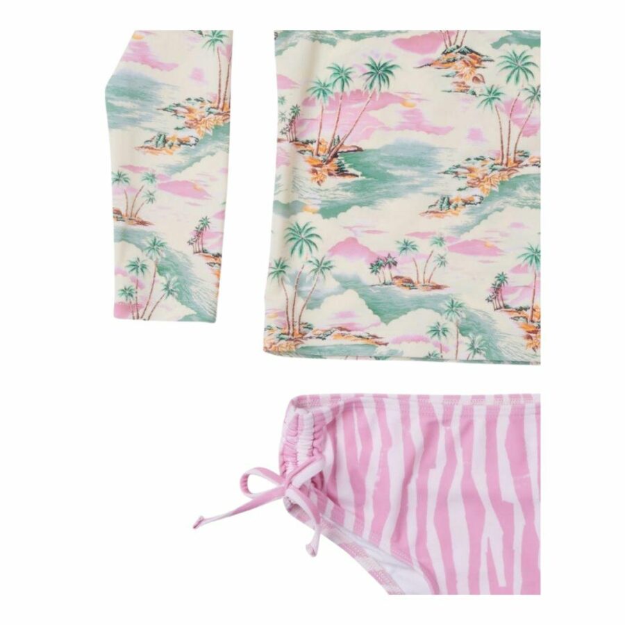 Postcards Two Piece Set - Girls Swim Wear Colour is Multico