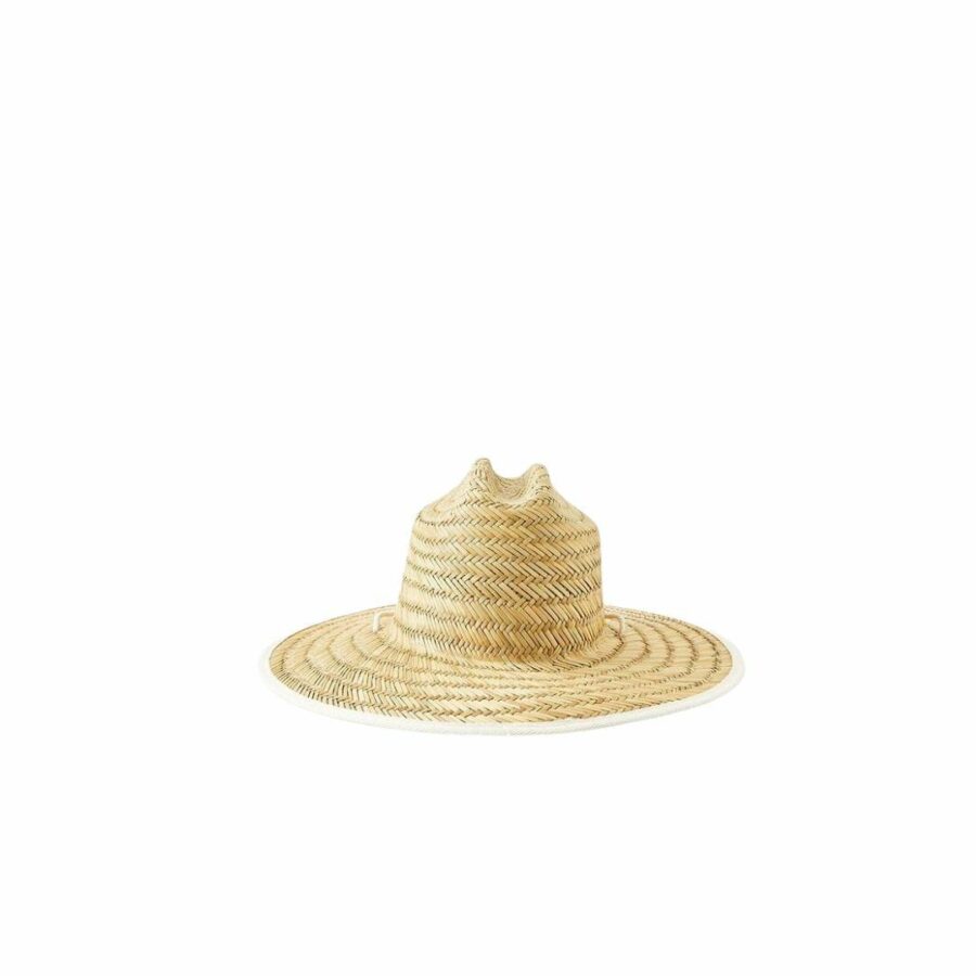 Script Straw Sun Hat Womens Hats Caps And Beanies Colour is Natural/black