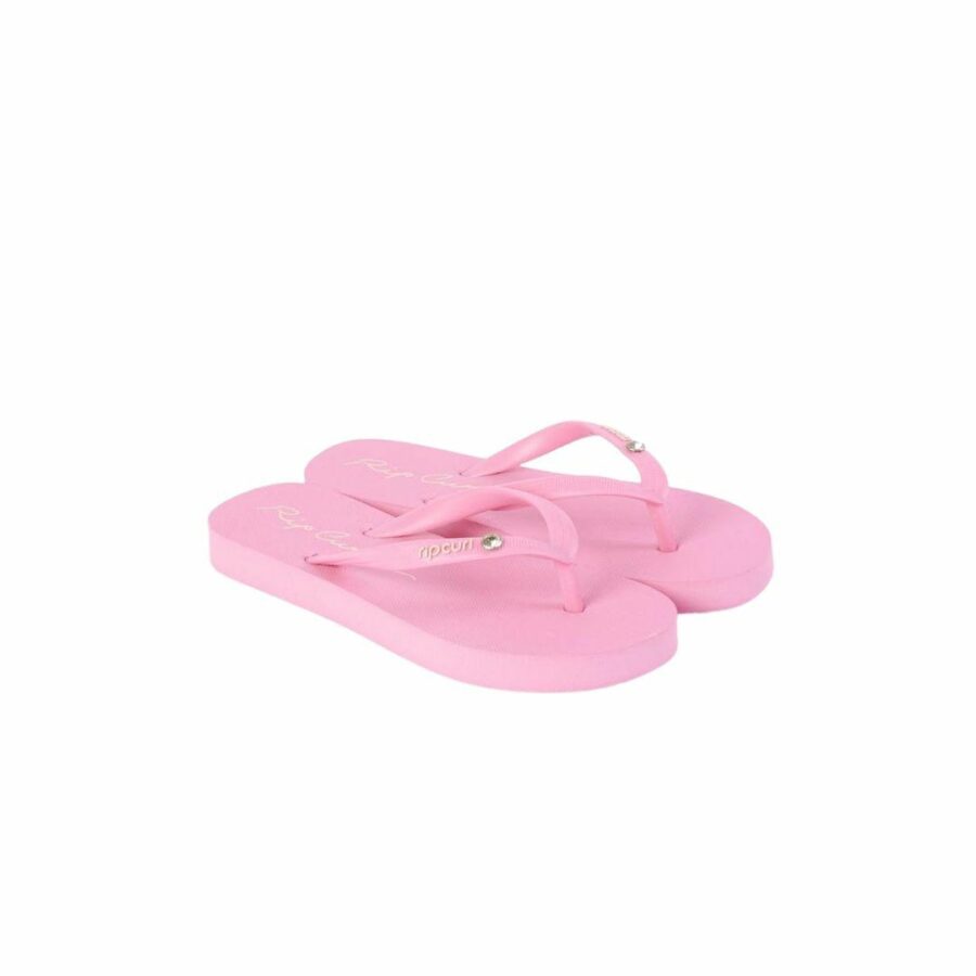 Script Wave Girls Girls Thongs And Sandals Colour is Pink