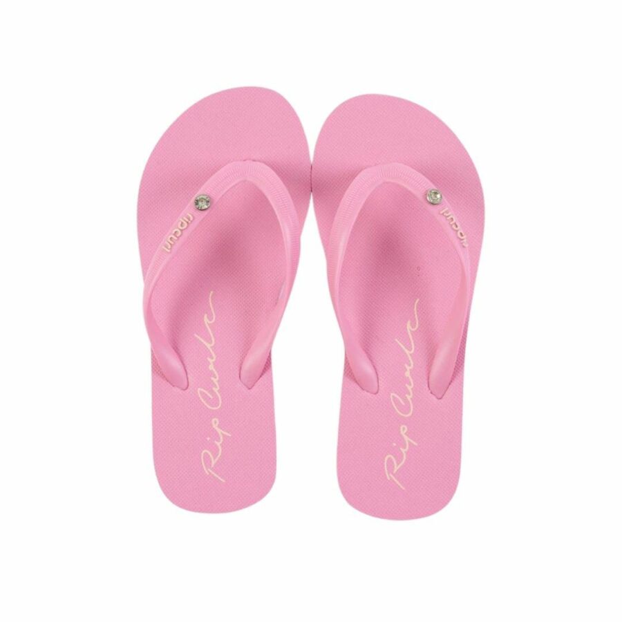 Script Wave Girls Girls Thongs And Sandals Colour is Pink