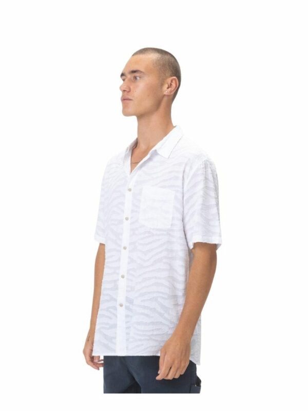Holiday Shirt Mens Tops Colour is White Leopard