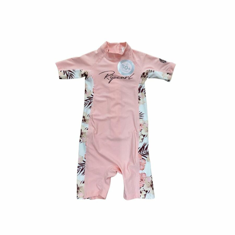 Girls 0-6 Ss Uv Spring Kids Toddlers And Groms Rash Shirts And Lycra Tops Colour is Pink
