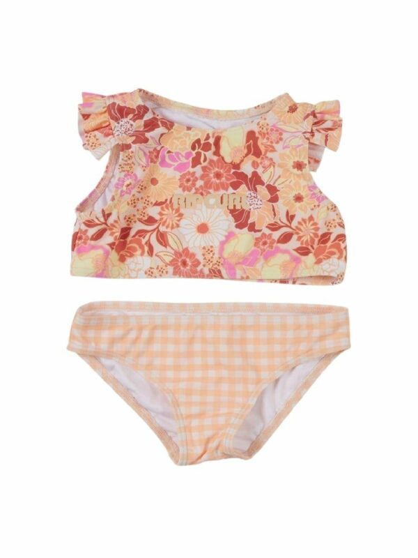 Wave Shaper Mini Bikini S Kids Toddlers And Groms Swim Wear Colour is Peach