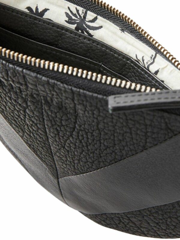Half Moon Leather Clutch Womens Wallets Colour is Black