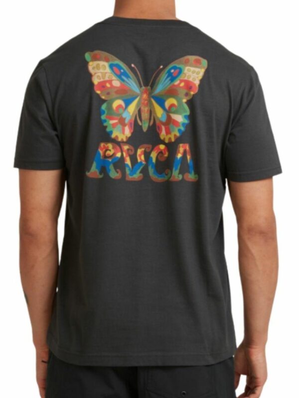 Mel G Butterfly Ss Tee Mens Tops Colour is Pirate Black