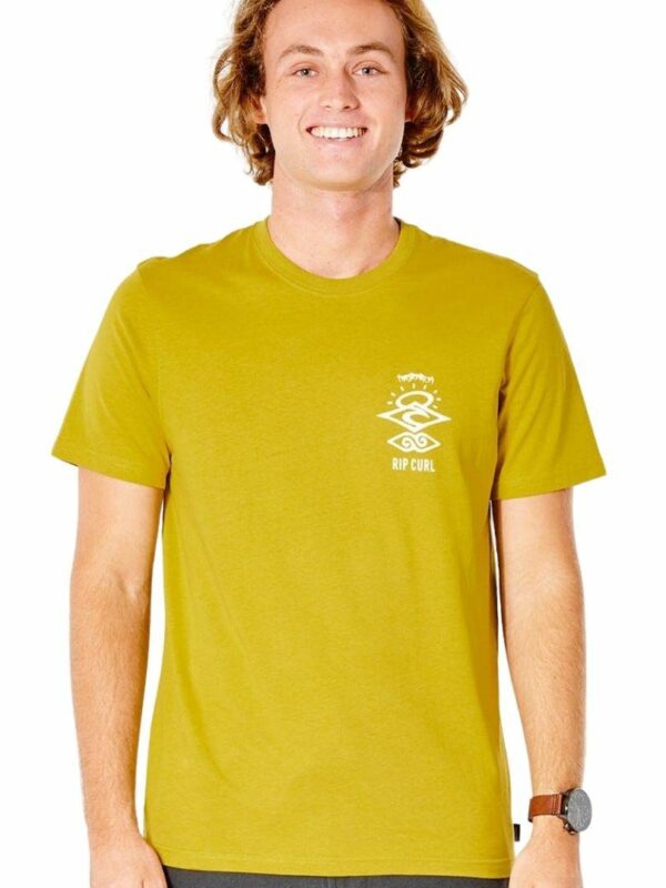 Search Essential Tee Mens Hooded Tops And Crew Tops Colour is Vintage Yellow