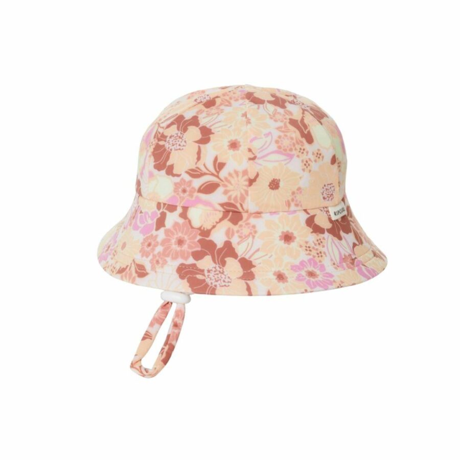Wave Floral Swim Hat - Mi Kids Toddlers And Groms Hats Caps And Beanies Colour is Peach