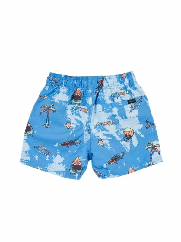 Little Savages Volley-boy Kids Toddlers And Groms Boardshorts Colour is Electric Blue