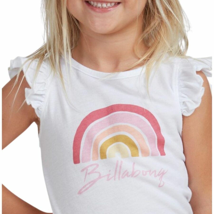 Rainbow Tee Kids Toddlers And Groms Tops Colour is White