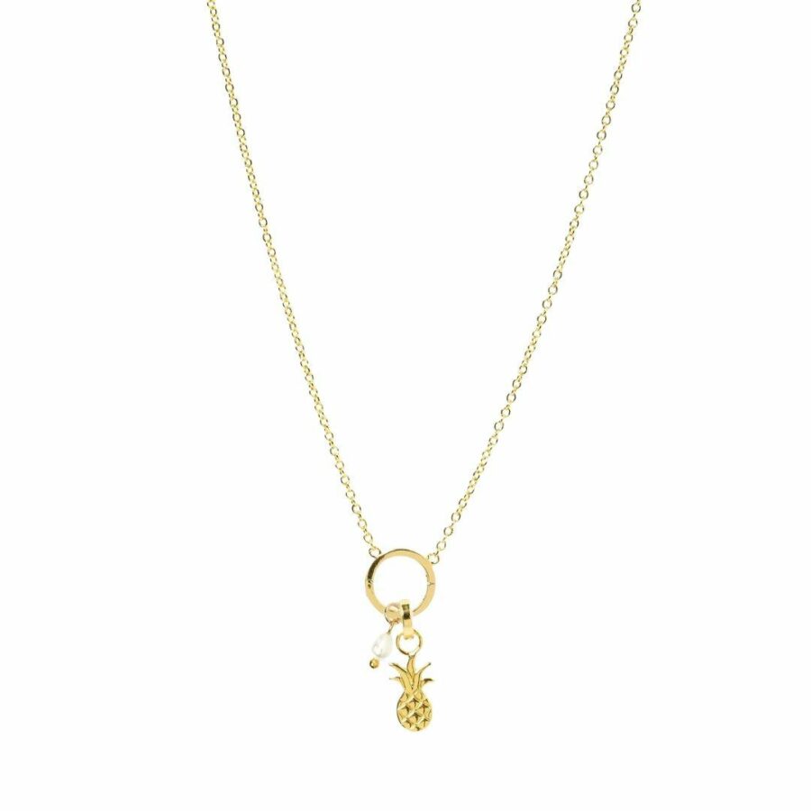 Ananas O Charm Necklace Womens Fashion Accessories Colour is Gold
