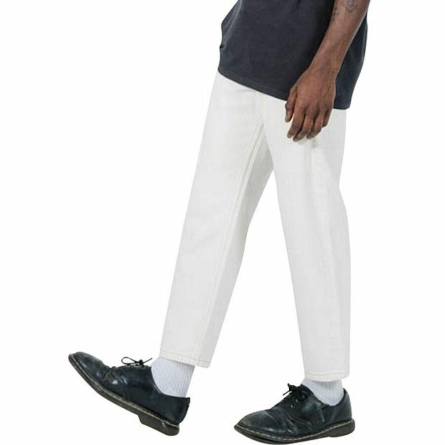 Chopped Denim Jean Mens Pants And Jeans Colour is Shady White