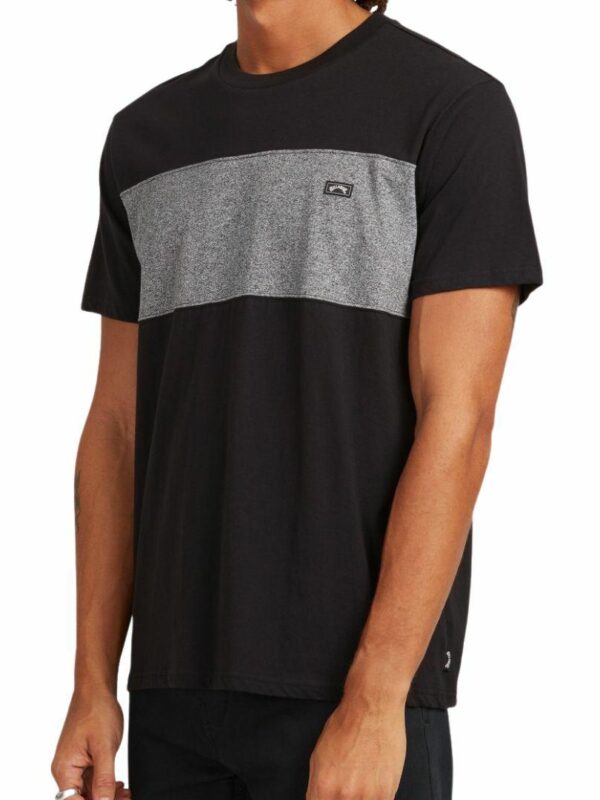 Banded Die Cut Ss Mens Tops Colour is Black