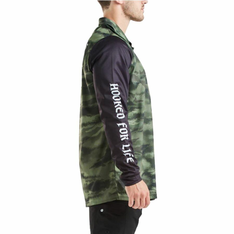 Hooked For Life Upf50+ Mens Tops Colour is Camo