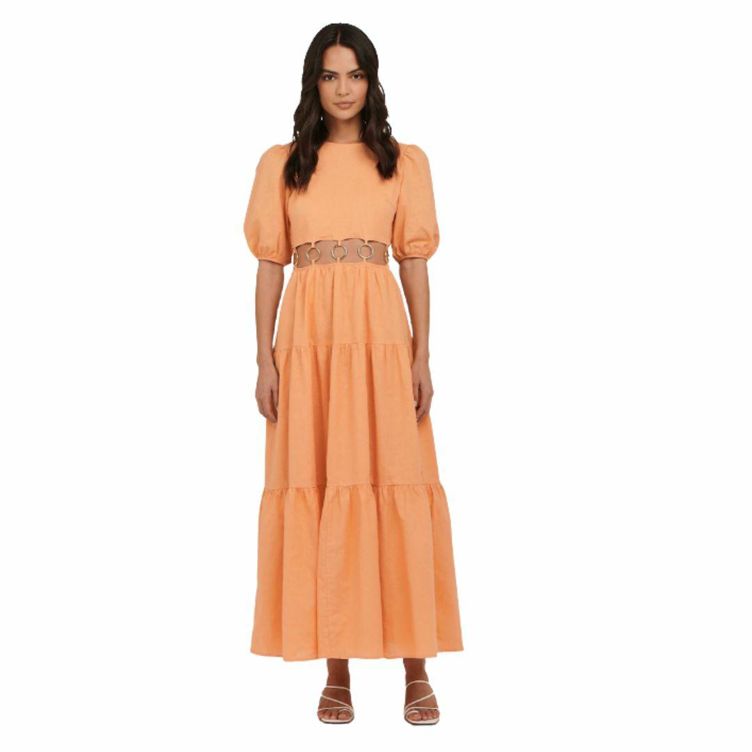 Andrea Maxi Dress Womens Skirts And Dresses Colour is Apricot