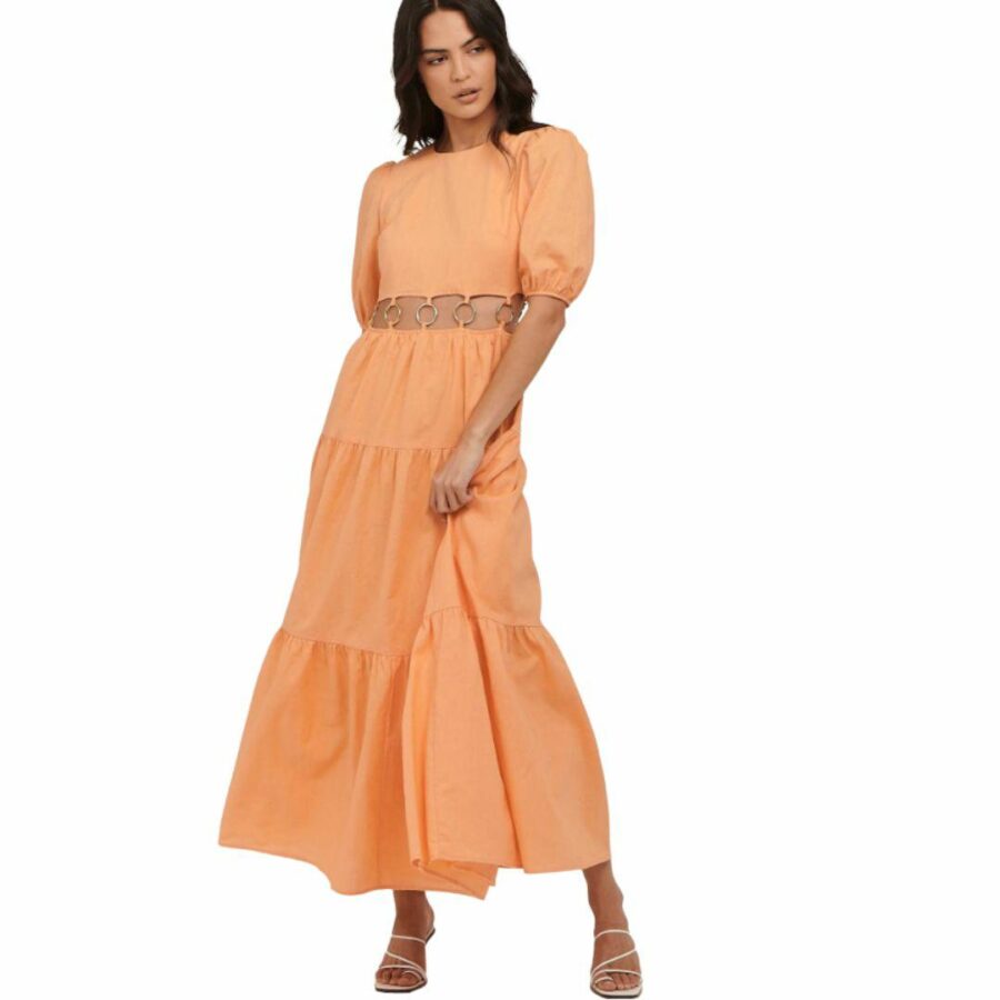 Andrea Maxi Dress Womens Skirts And Dresses Colour is Apricot