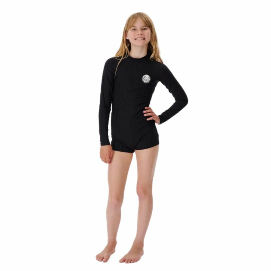 Premium Surf Ls Boyleg -g Girls Swim Wear Colour is Black