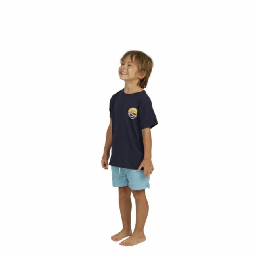 Port Of Call Boy Ss Kids Toddlers And Groms Tee Shirts Colour is Navy Blazer