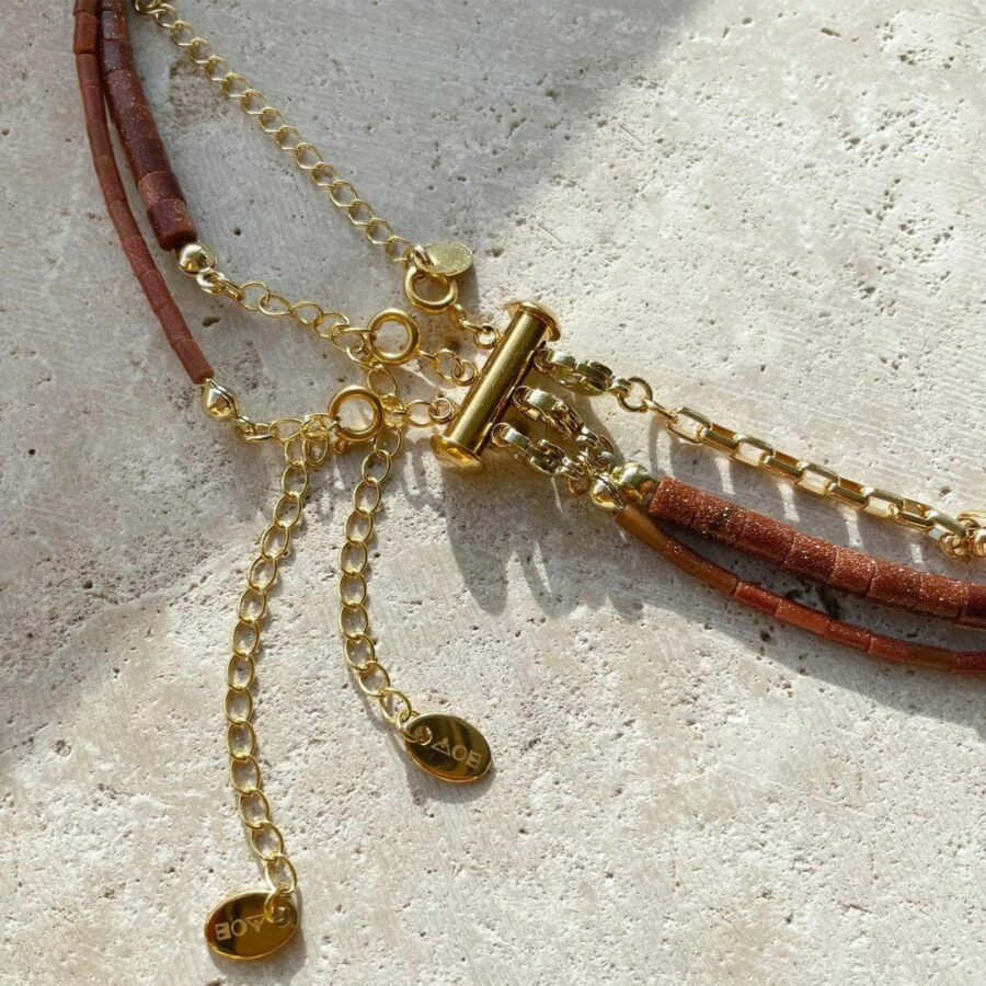 Necklace Stack Clasp Womens Fashion Accessories Colour is Gold