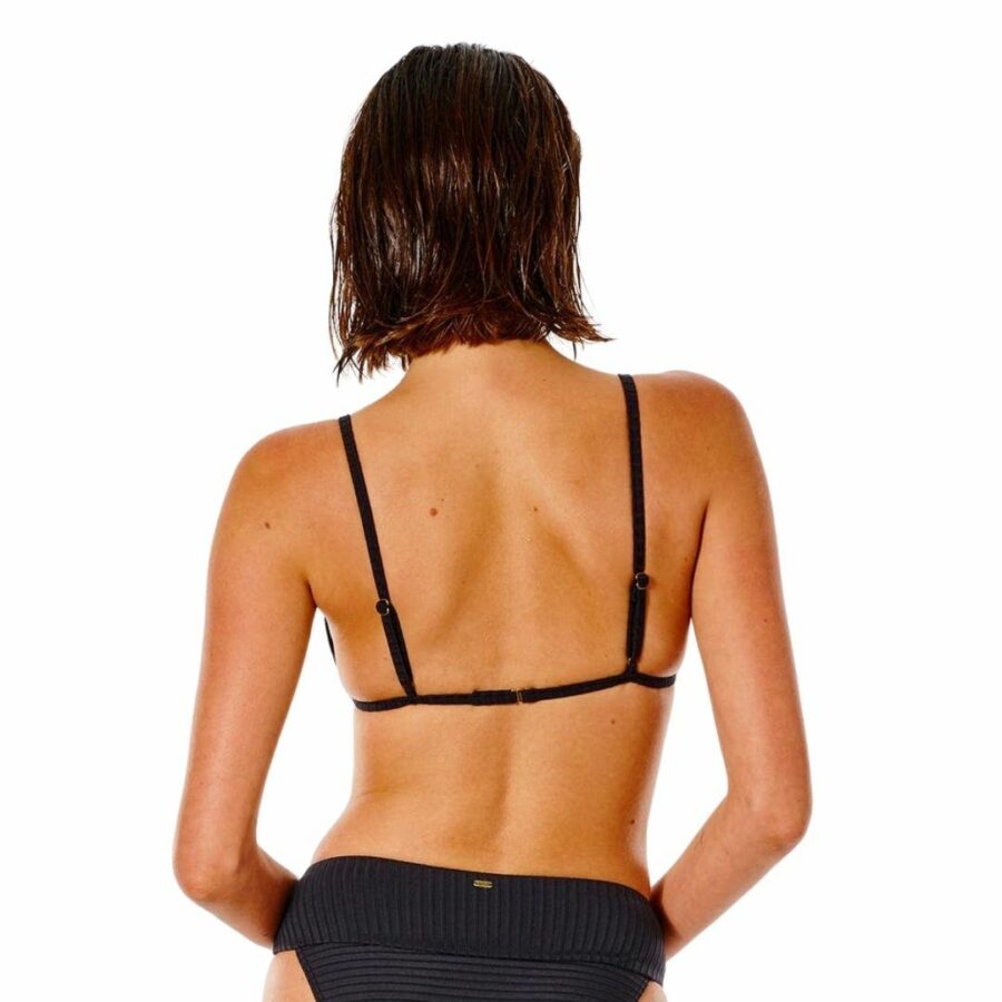 Premium Surf Banded Fixed Womens Swim Wear Colour is Black