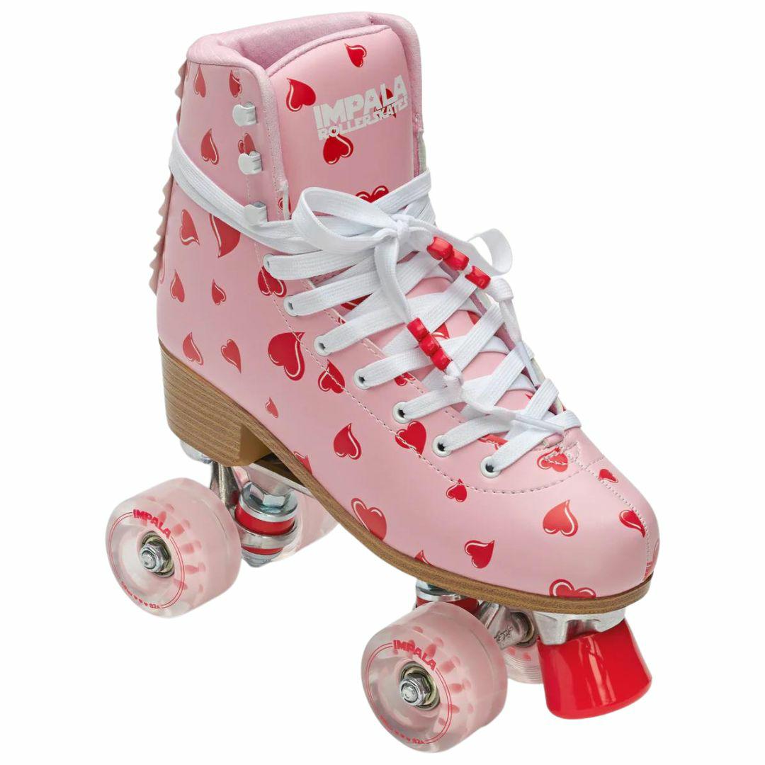 Impala Quad Falling Heart Womens Roller Skates Colour is Red