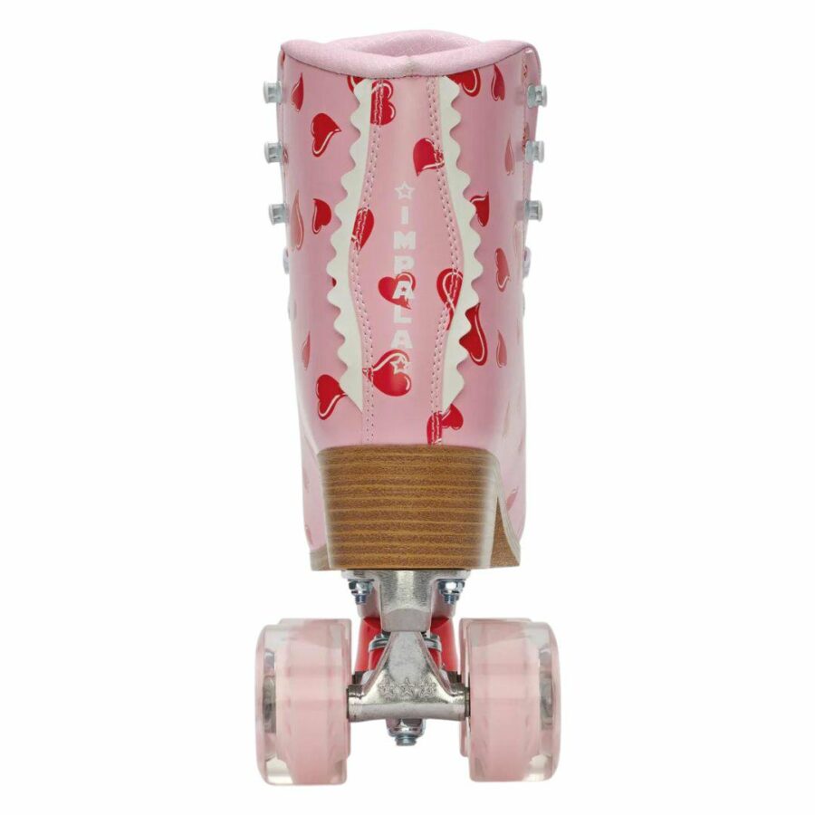 Impala Quad Falling Heart Womens Roller Skates Colour is Red