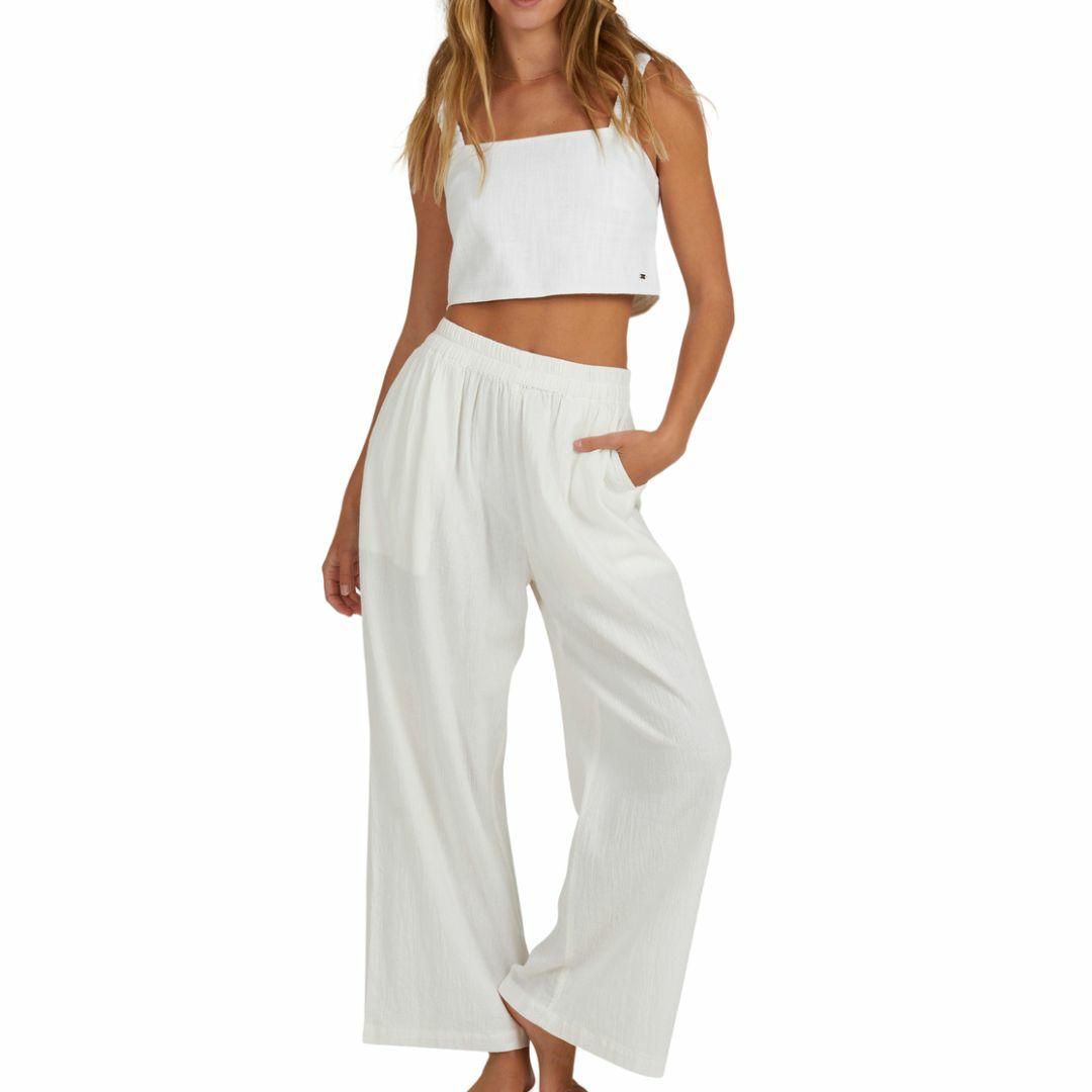 Follow Me Pant Womens Trackpants Colour is White