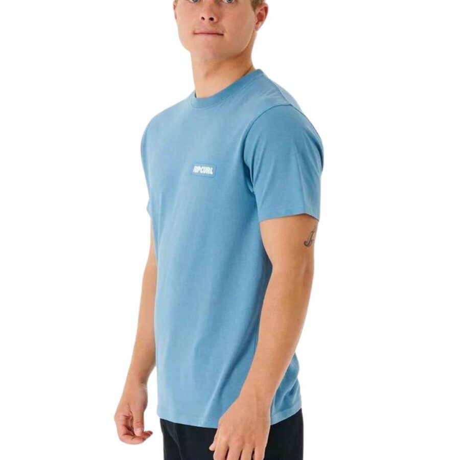 Surf Revivial Sunset Tee Mens Tee Shirts Colour is Dusty Blue