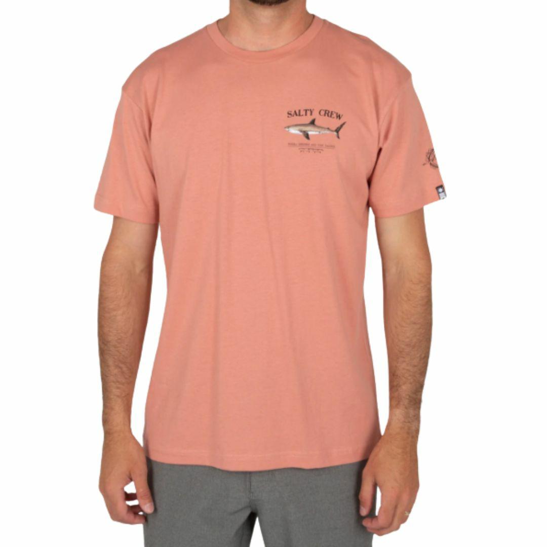 Bruce Ss Tee Mens Tops Colour is Coral