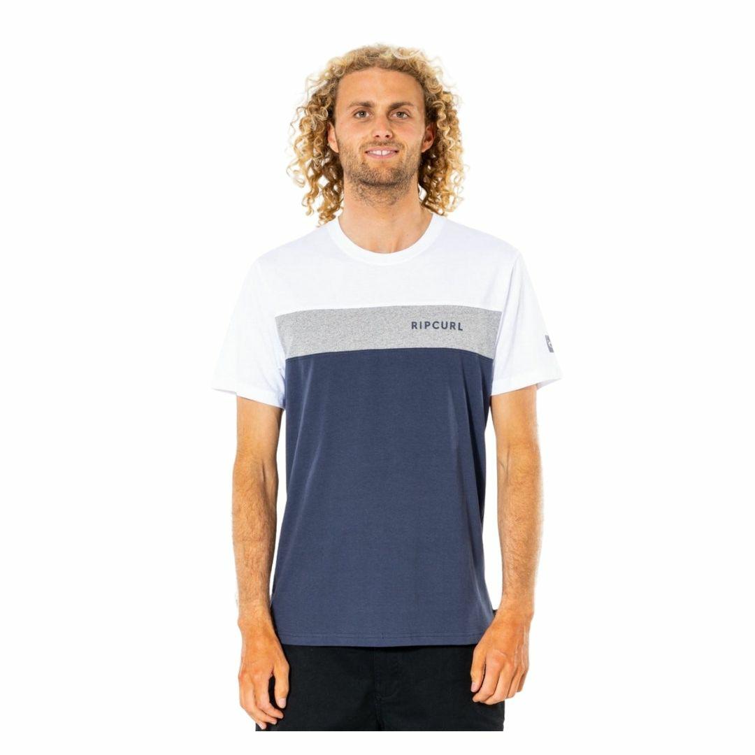 Undertow Panel Tee Mens Tee Shirts Colour is Navy/white