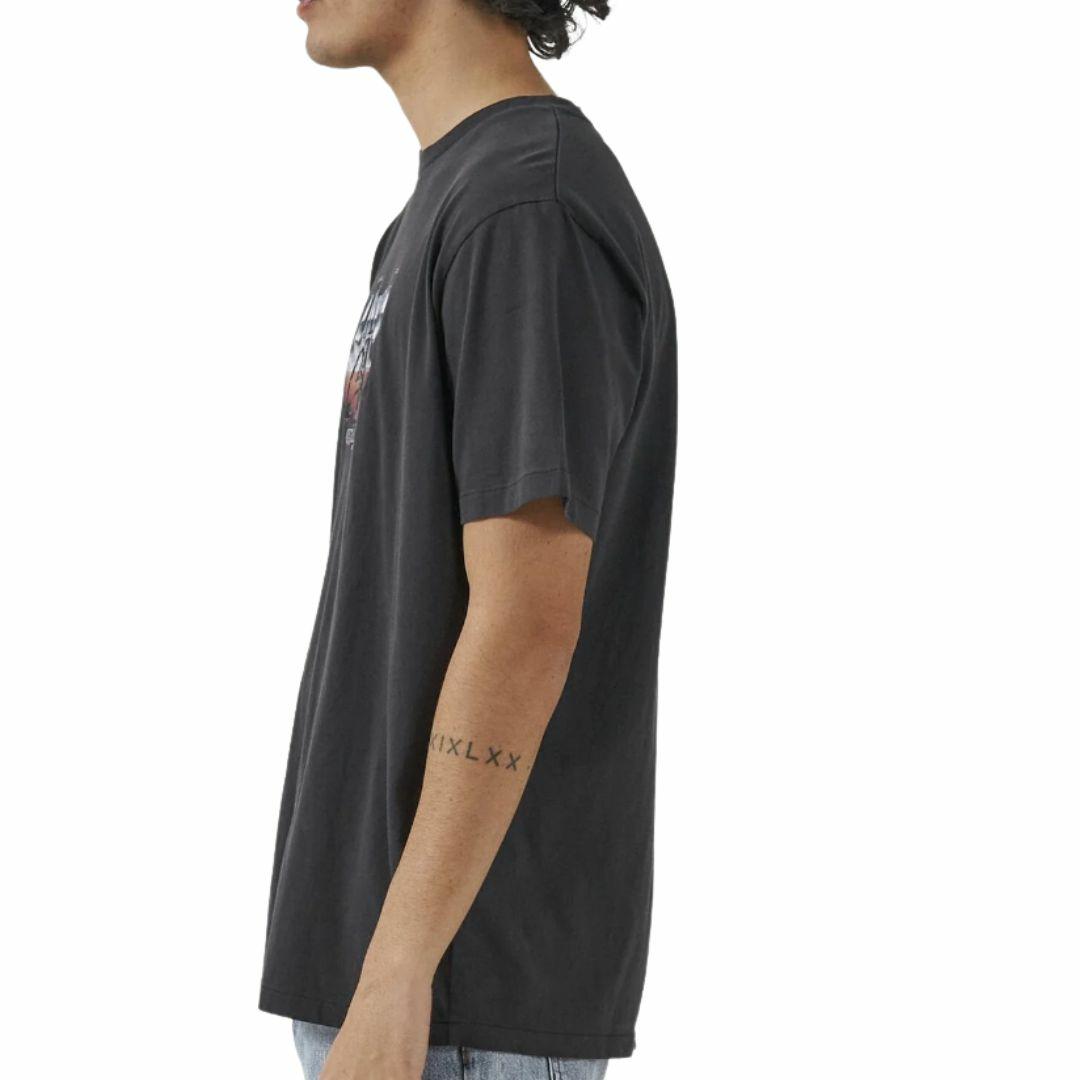 Kingdom Merch Fit Tee Mens Tops Colour is Washed Black
