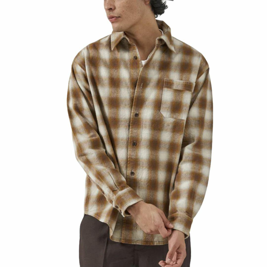 Barrio L/s Flannel Mens Tops Colour is Stone