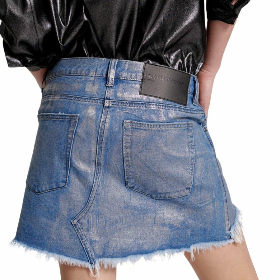 Future Jun Rel Mini Skirt Womens Skirts And Dresses Colour is Metal Blue