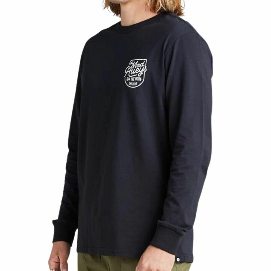 Off The Hook Ls Tee Mens Tops Colour is Black