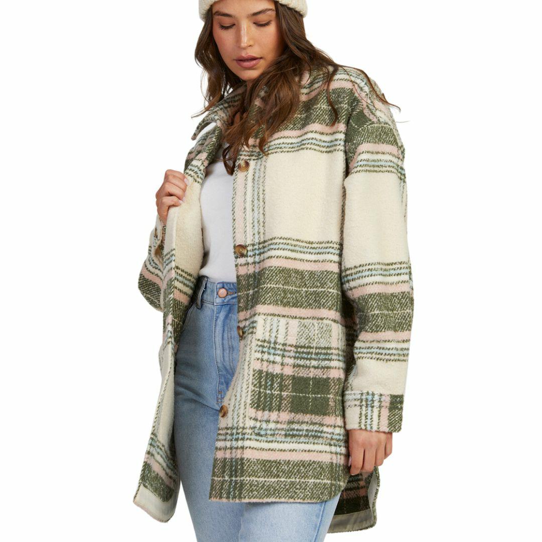 Checking It Out Womens Jackets Colour is Olan Plaid Tapioca