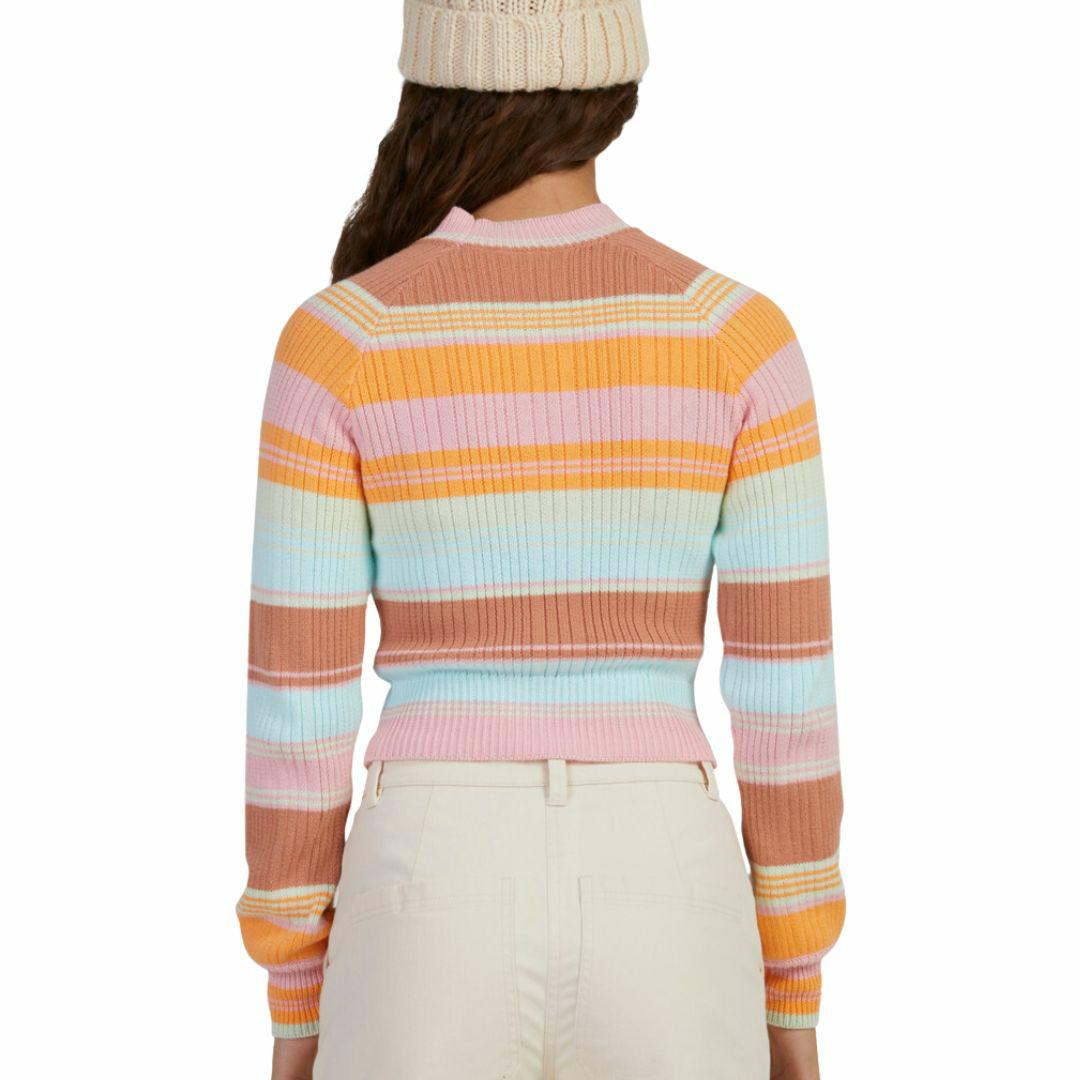 Playa Morning Sweater Womens Hooded Tops And Crew Tops Colour is Sunset Specturm Stri