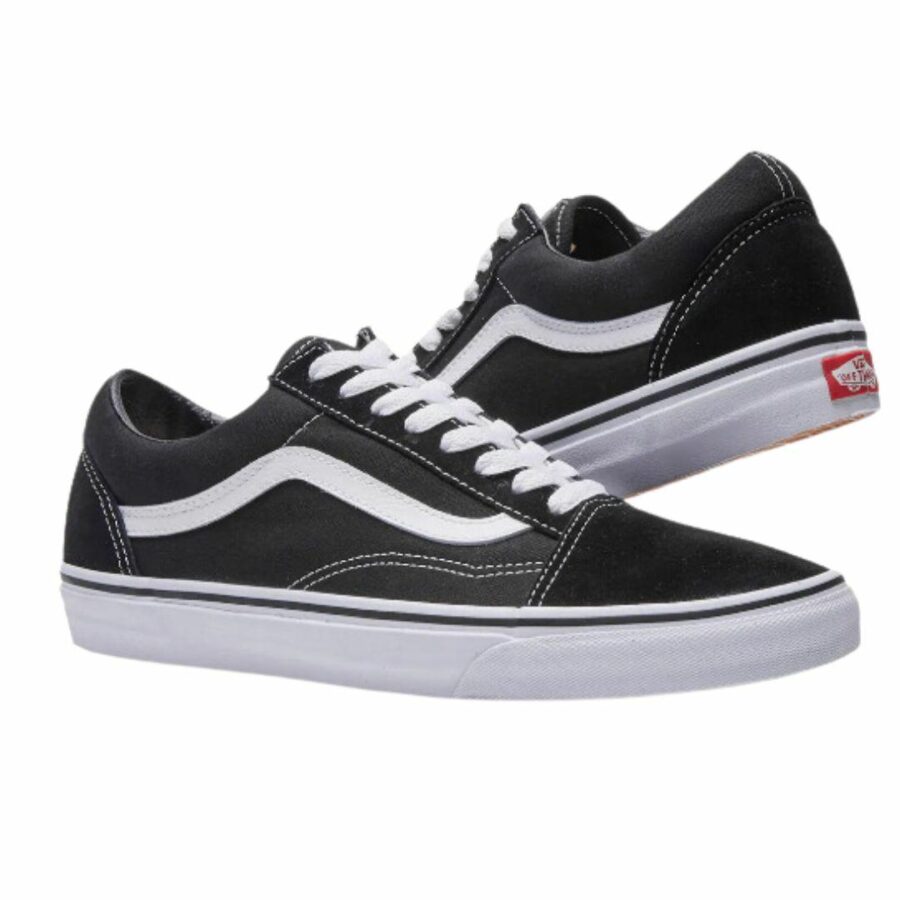 Old Skool Blk Wht Vans Mens Shoes And Boots Colour is Black White